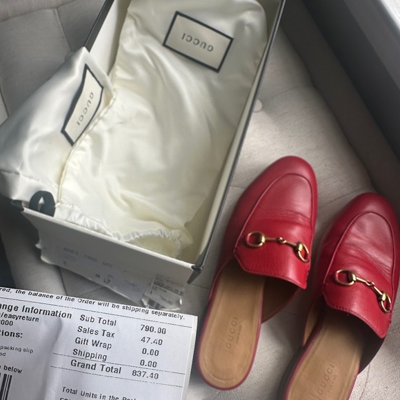 Gucci Women’s Princetown Leather Mules - Picture 2 of 3